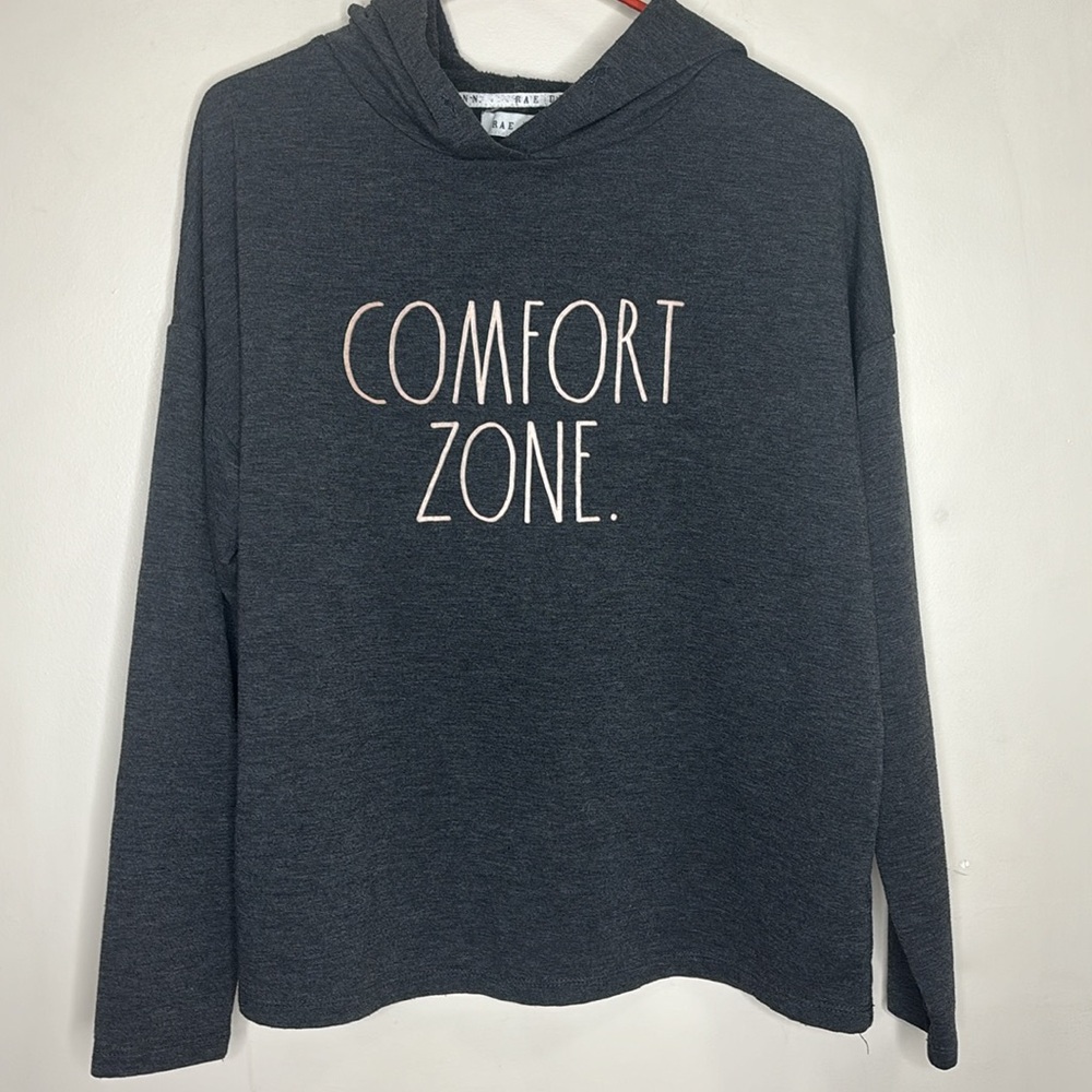 Rae Dunn | Gray Long Sleeve Hooded Sweater | Comfort Zone | Casual Wear Size M - Picture 7 of 7